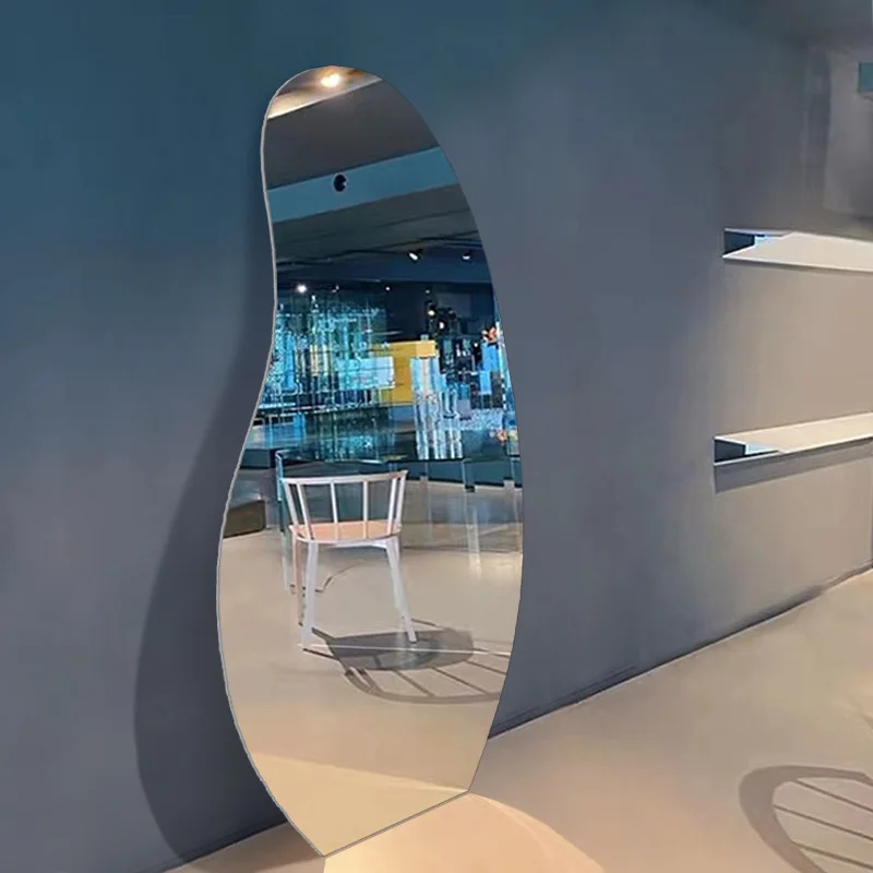 wholesale 3mm frameless oval mirror glass with polish edge