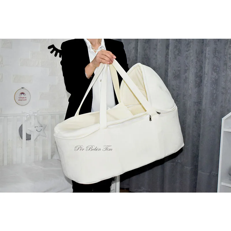 Zippered cover baby bassinet portable mosses basket portable bed coosleeper outside maternity machine wash cotton or velvet