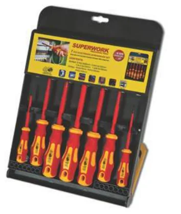 7PCS Insulated Screwdriver Set 1000V VDE Professional Screwdriver Set for Electrician Plastic Box Slotted Phillips