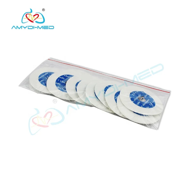 Adult Disposable Ecg Ekg Electrodes Foam Round Ag/AgCI Sensor Disposable Adult Ecg ELectrodes