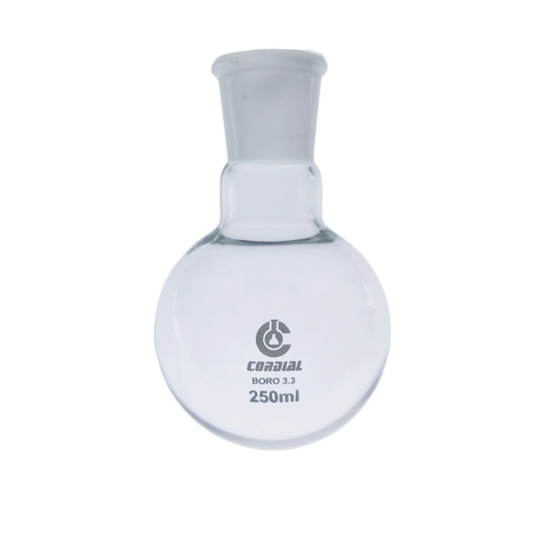 500ml Laboratory GLassware Round Bottom Flask For Boiling cordial