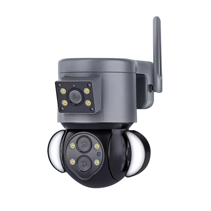 2023 New Trend Security Alert 4G Camera Easy Installation Dual Screen 10XZoom IP Camera 4MP