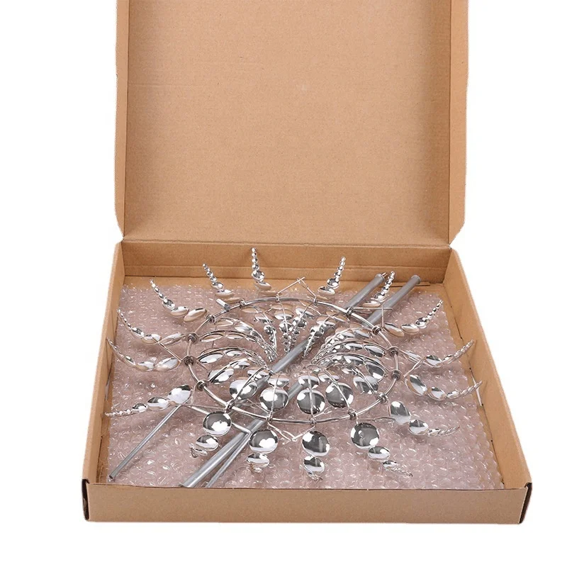 metal wind spinner Peculiar Wind Kinetic Energy Art Windmill 3d Vertical Axis Windmill Outdoor Garden Ornament Metal Windmill