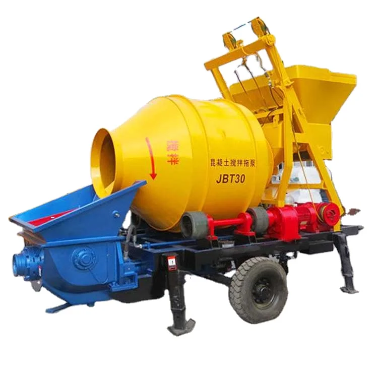 electrical concrete mixer with pump cement mixer with pump hose mini concrete mixer with pump machine
