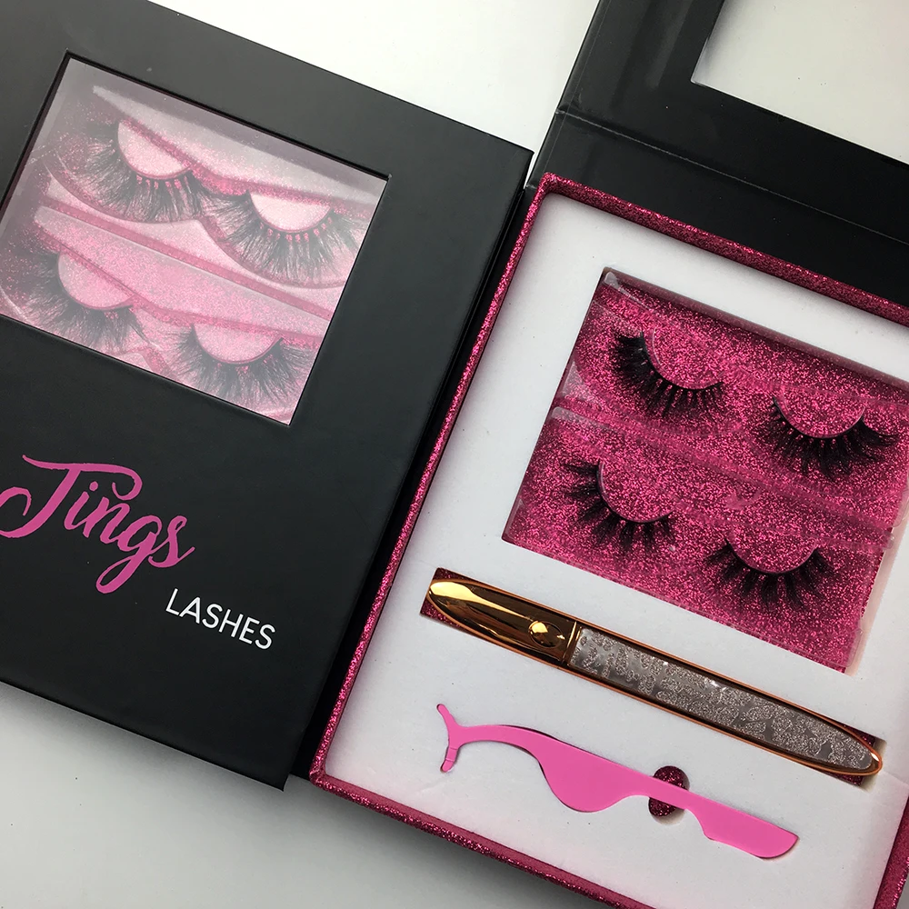 Wholesale vendor 25mm fluffy full strip Eyelashes Stainless Steel Tweezers Volume Lash Trays eyelash vendor customized boxes