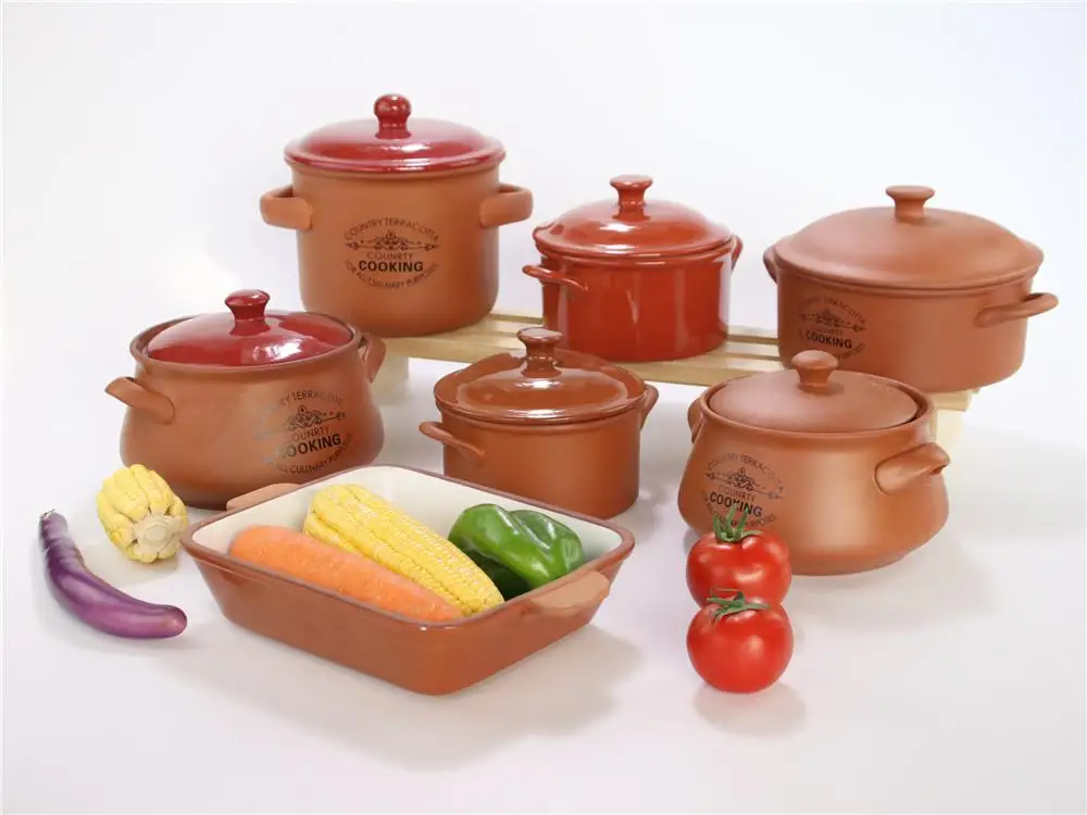 Wholesale Quality  Enamel Dutch Oven  Milk Pots And Pans Cookware Sets  terrocatta Soup pot