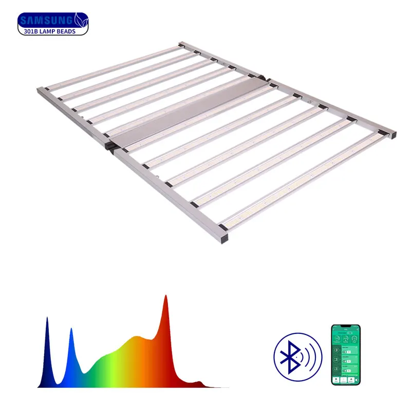 Vertical rib type Samsung 301 dimming 800w UV+White +Blue+Red 8 bars greenhouse LED growing lights