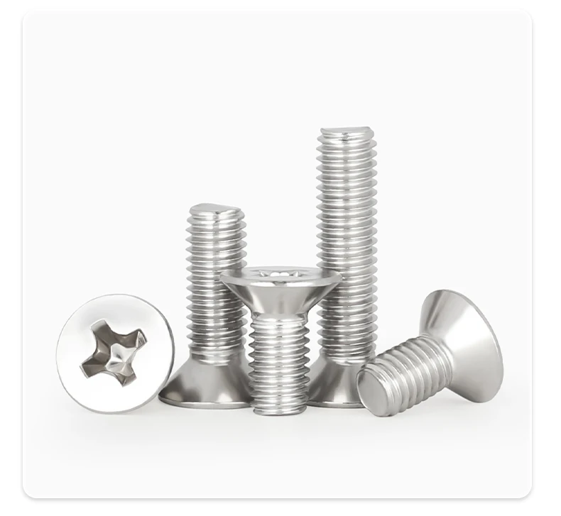 M2 M3 M4 M5 Phillips Flat Countersunk Head Screw Zinc ,Nickle Black Plated Plain Screws