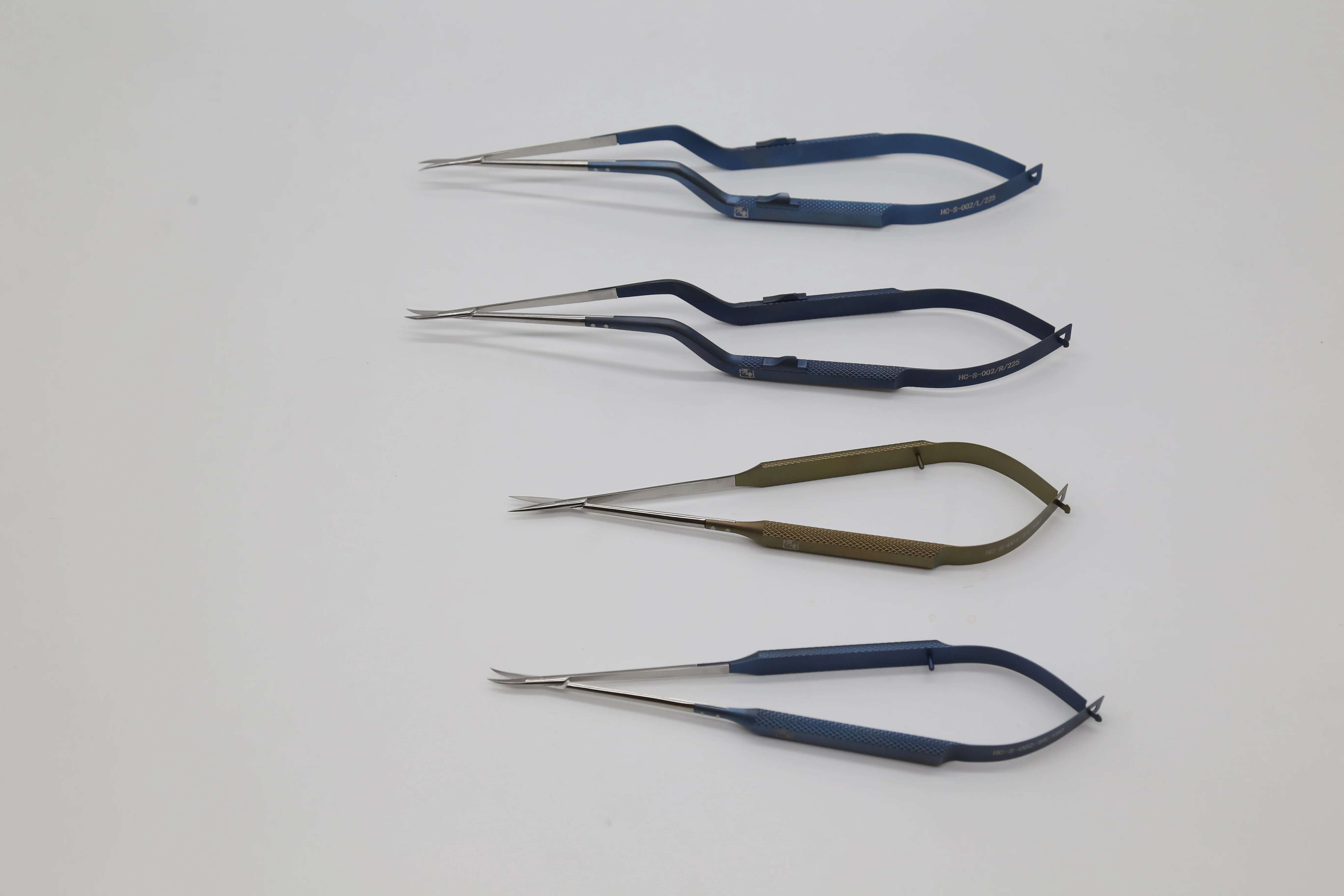 HOTRY Neurosurgery Shallow Shark Micro Scissors Right Curved Stainless steel titanium alloy splicing