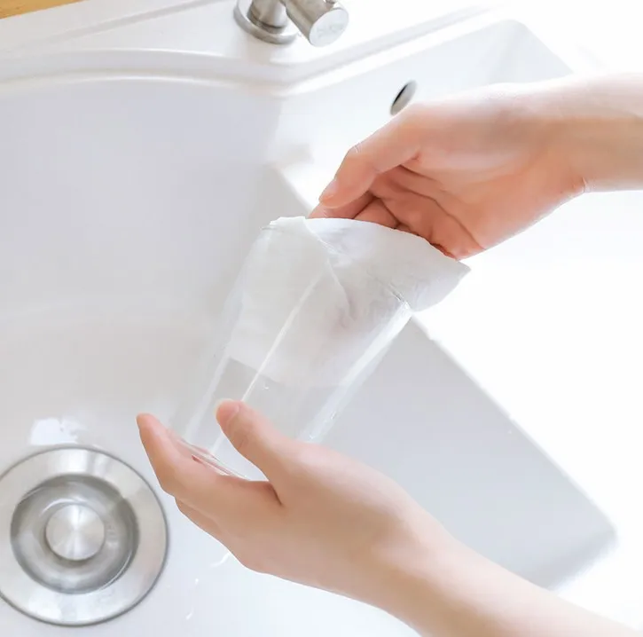 Factory direct sale Disposable  kitchen wood pulp cleaning rags wipe