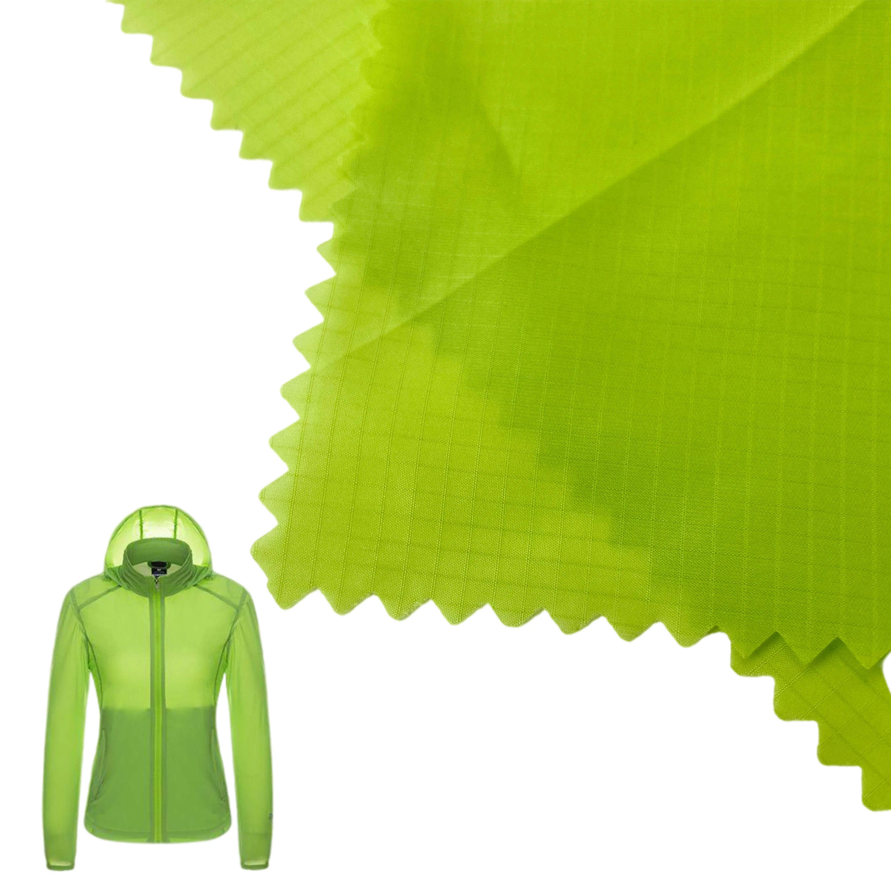 
WEITAI 20D*20D 0.25 Double Line Ripstop 100% Nylon Fabric For Anti-sunburn Outdoor clothing 