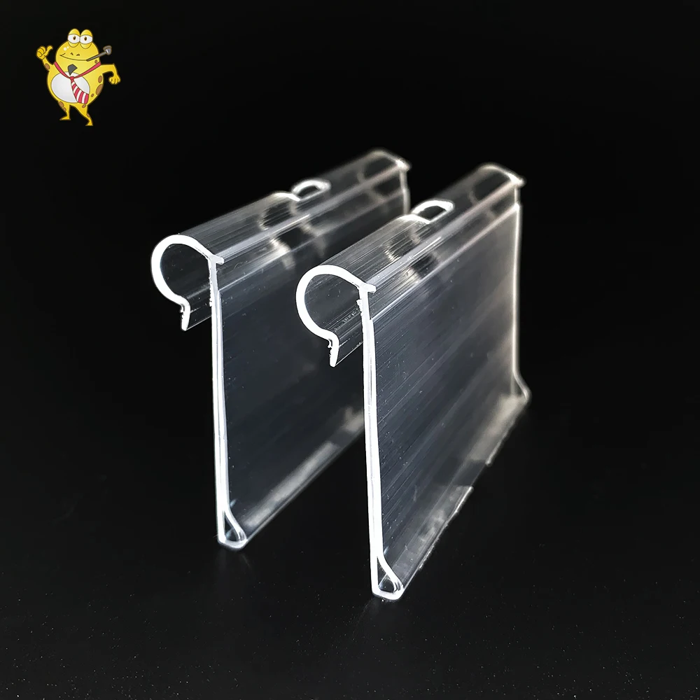 LAO HA MA  custom manufacture glass shelf data strip label holder for supermarket