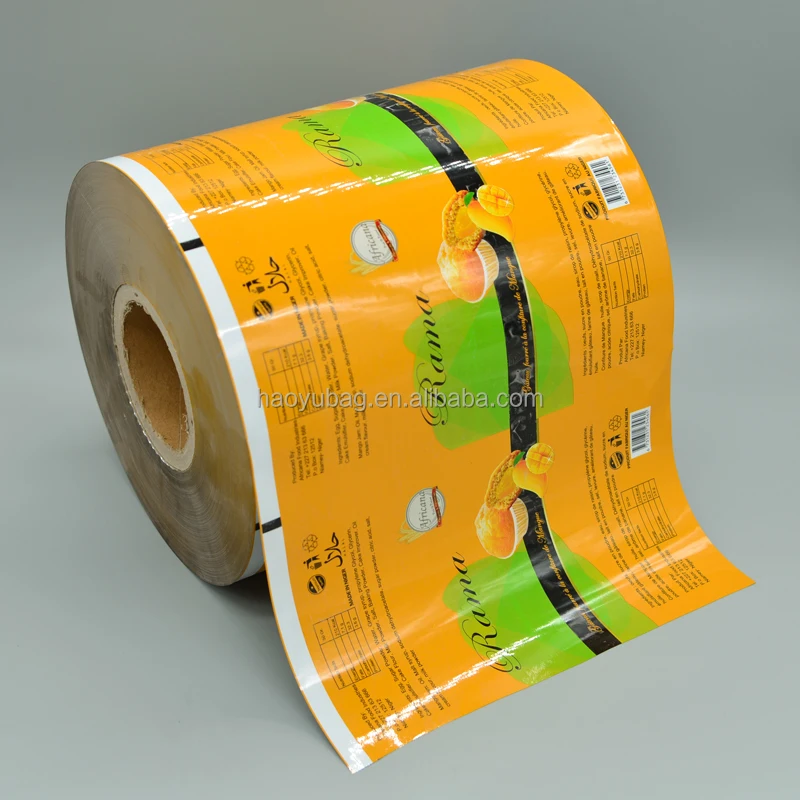 Custom laminated plastic biodegradable Snack Aluminum pack rollstock food packing flow wrap packaging film rolls liquid Juice