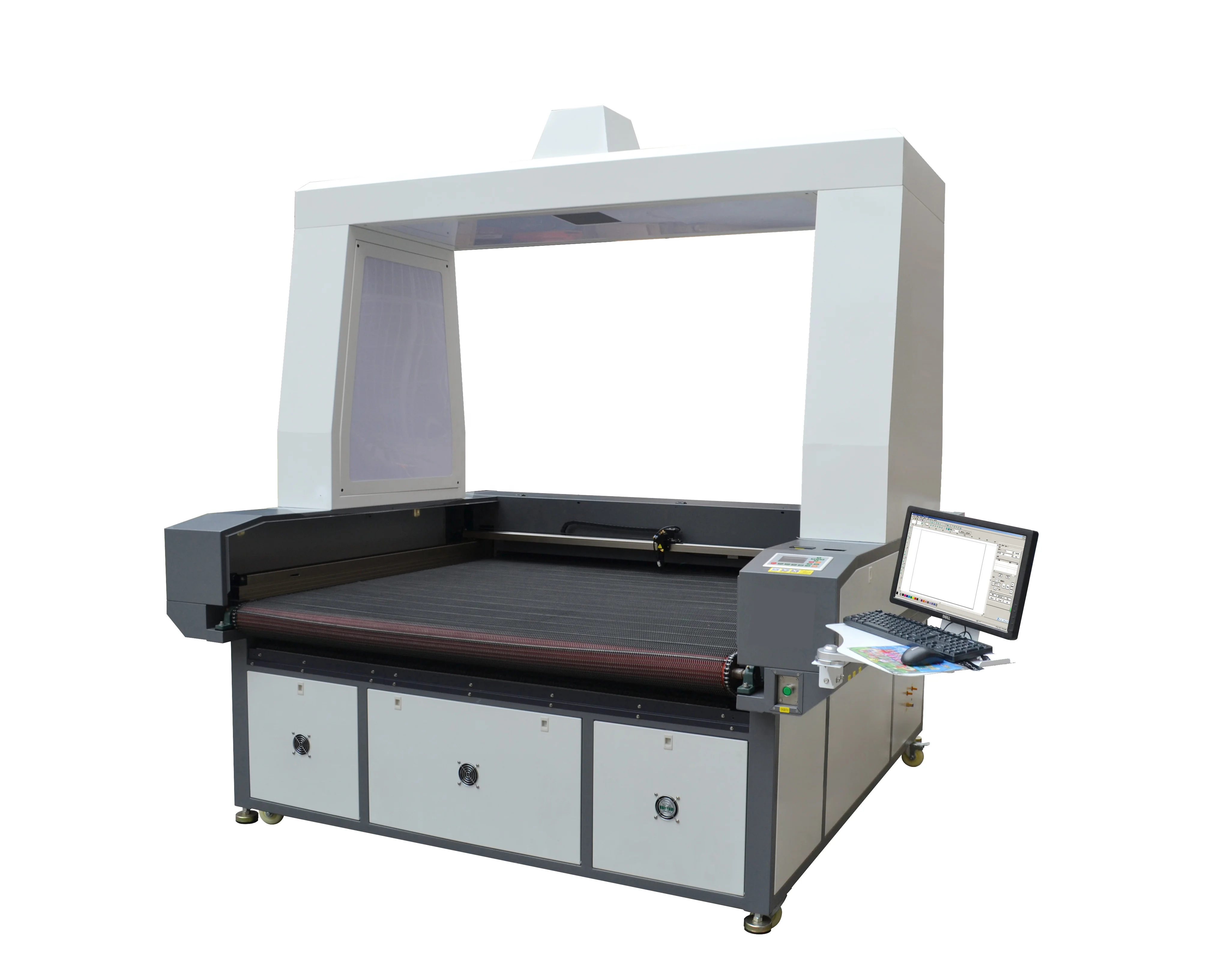 H1814ST Digital Printing Intelligent Laser Cut  Cloth  Laser Cutter High Precision Quality CCD  Laser Cutting Mach