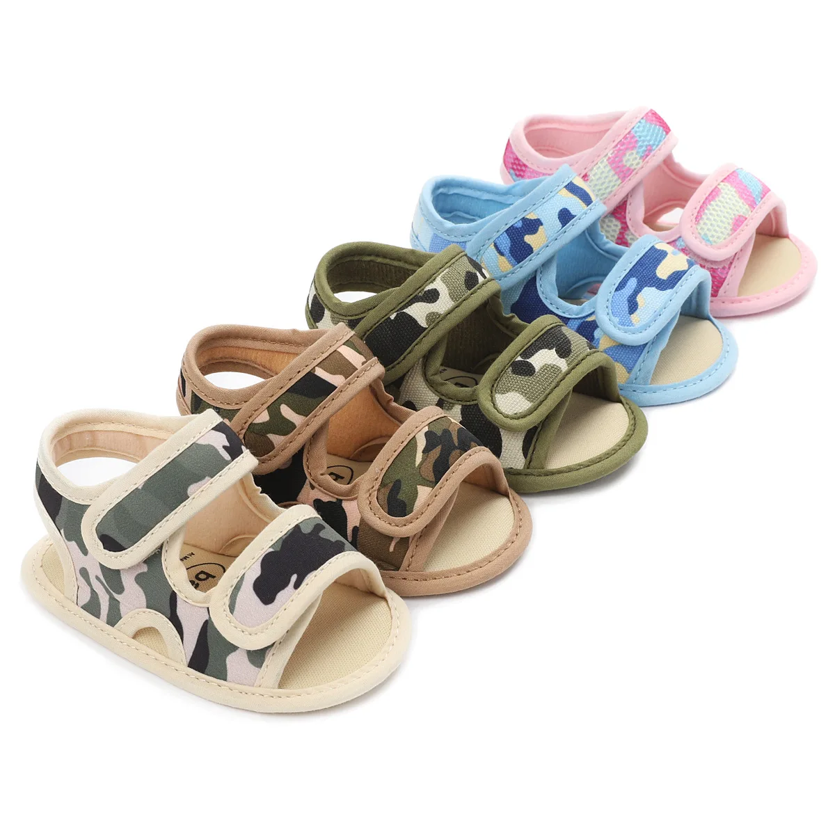 Сандалии детские из денима на мягкой подошве, на возраст 0-24 месяца