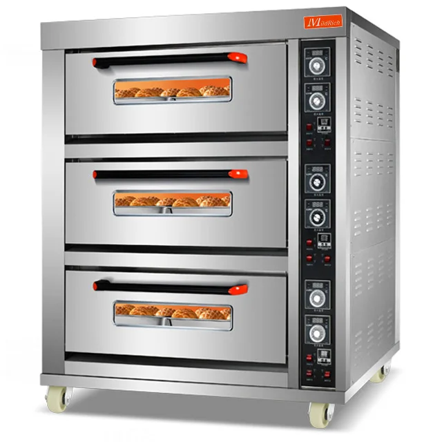 Оптовая цена, профессиональный тортовый магазин, промышленные электрические печи для выпечки хлеба, 3 уровня, 6 лотков, распродажа