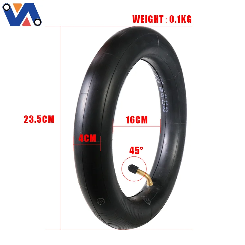 Внутренняя труба для скутера 10x2 125 0 с изогнутым клапаном