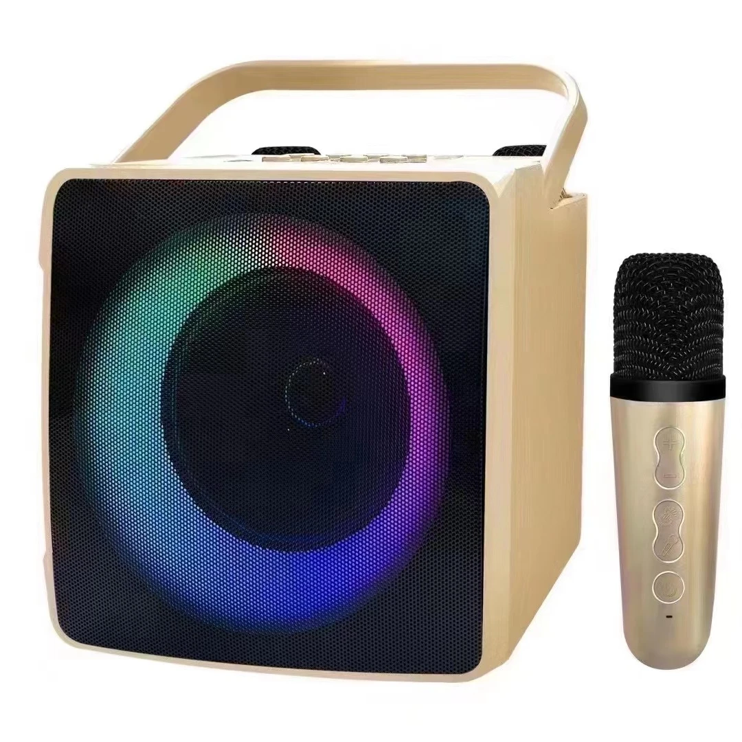 SDRD Sd508 Bt Speaker High Power Karaoke 4inch Subwoofer Karaoke  Speaker With Wireless microphone