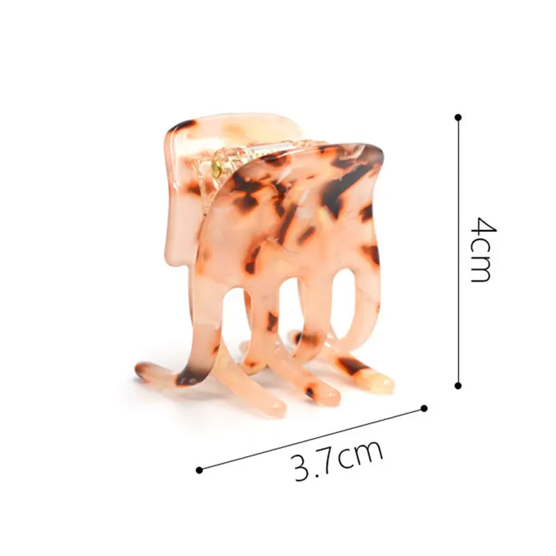 hot selling small checker hairclips hair accessories claw clip mini wholesale recycled acetate classy amber hair clamp claw clip