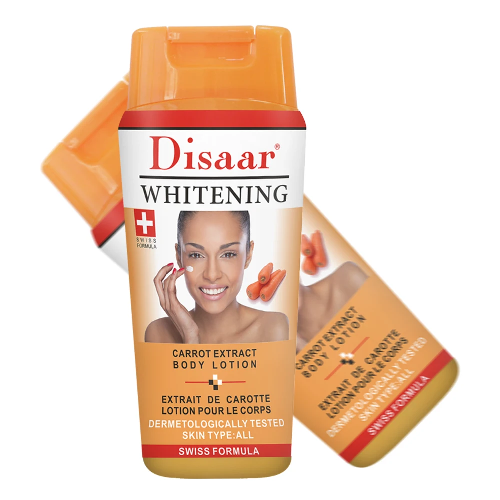 
250ml Natural Skin Care with Carrot Snail Extract Moisturizing Body Cream Skin Whitening Body Lotion 