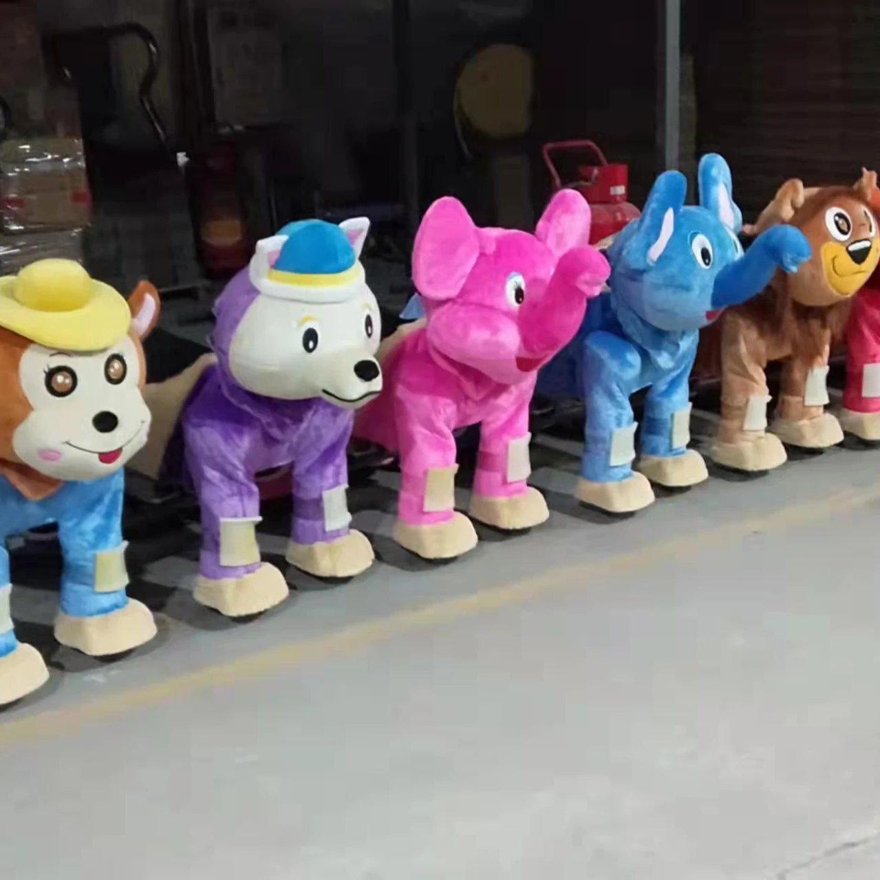 Adult And Kid Size Animal Ride Kids Riding Toys Plush Animal Electric Rides For Sale
