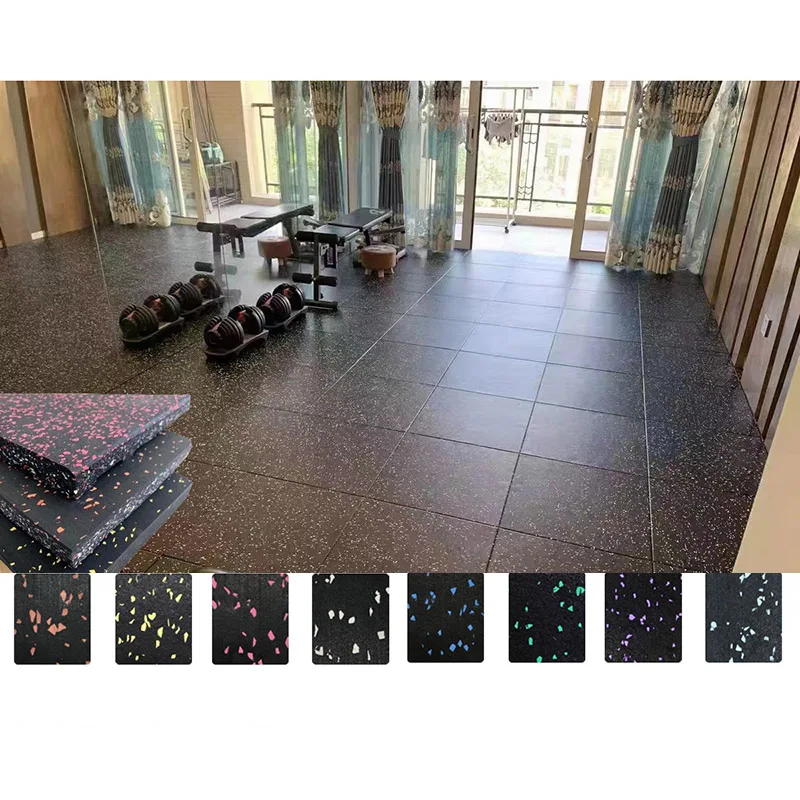 CE 30mm thick anti vibration gym mats rubber flooring tiles