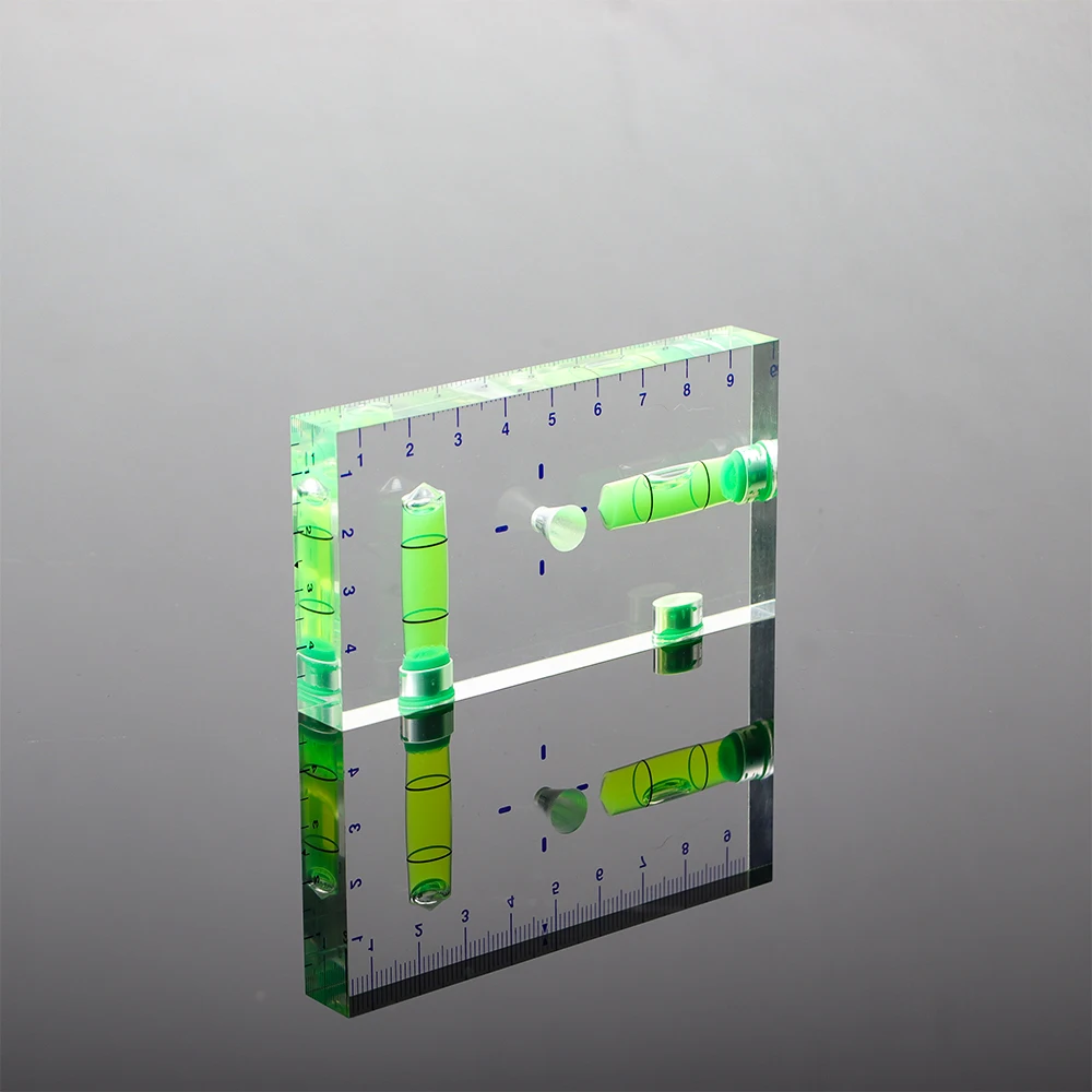Wholesale Square Shape Custom Plastic ruler Acrylic   Liquid Oil Aqua Ruler With  Water