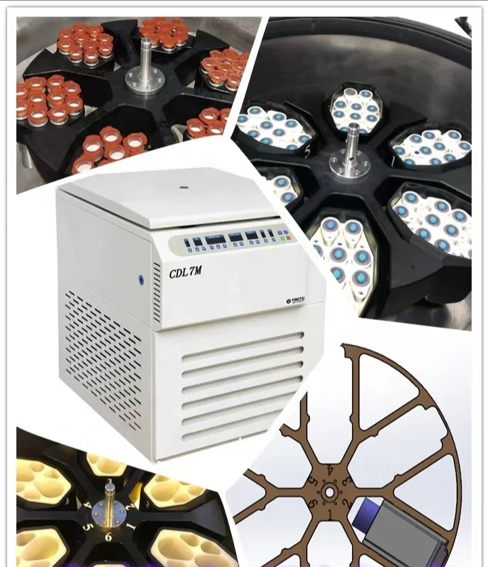 7000rpm blood bank refrigerated centrifuge machine large capacity for 450ml plasma triple blood bag separation