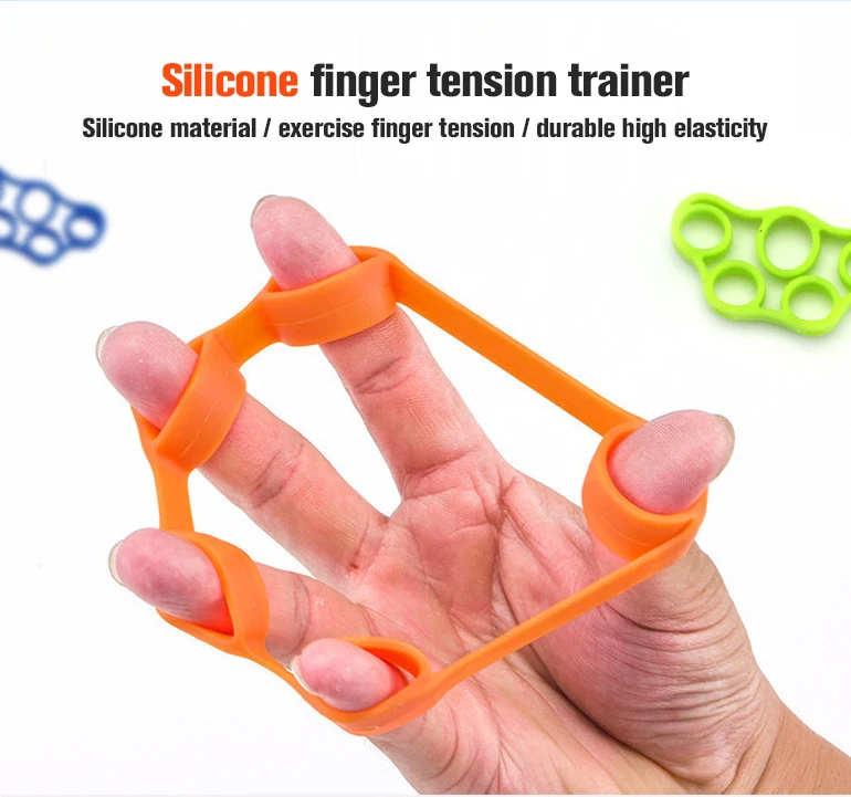 CliCli  Portable Silicone Finger Strength Training Ring Rehabilitation Physiotherapy Training Strength Tension Trainer