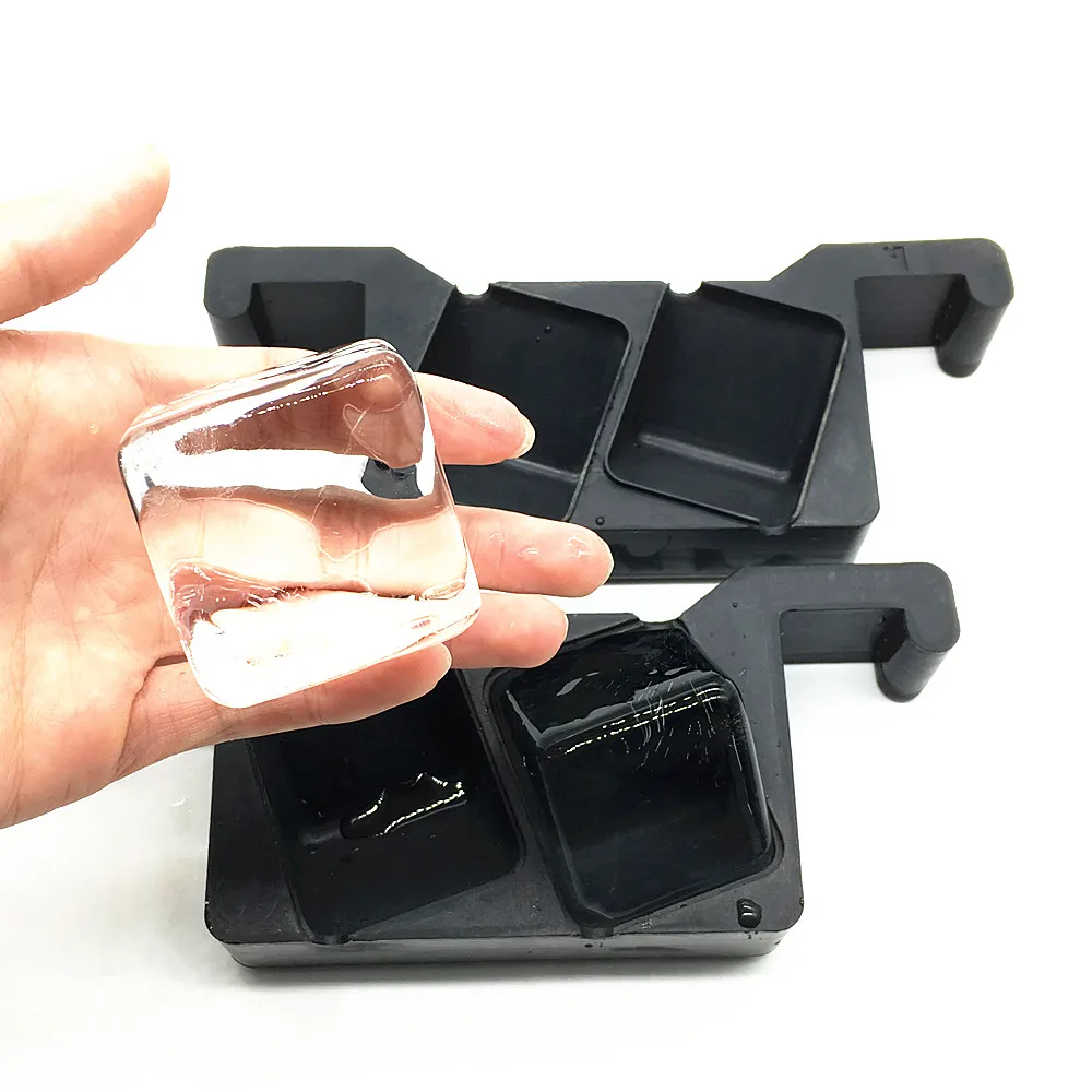 
Wholesale Amazon Bestseller Slower Melting 2 Inch Large Square Crystal Clear Ice Cube Trays 