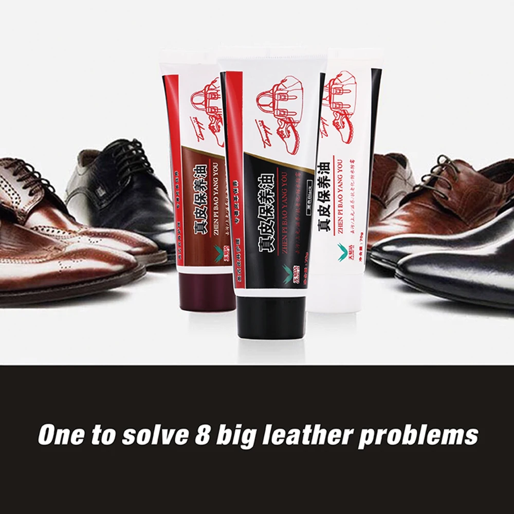 Black leather  shoe cream shine polish