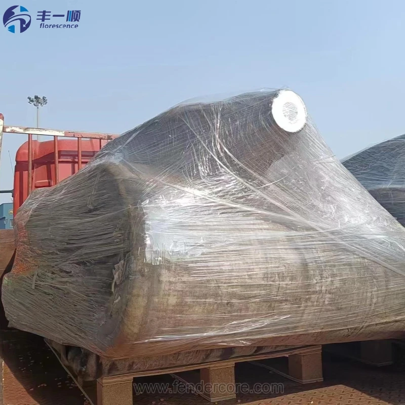 Floating marine rubber airbag with customized size for avoiding sharp objects