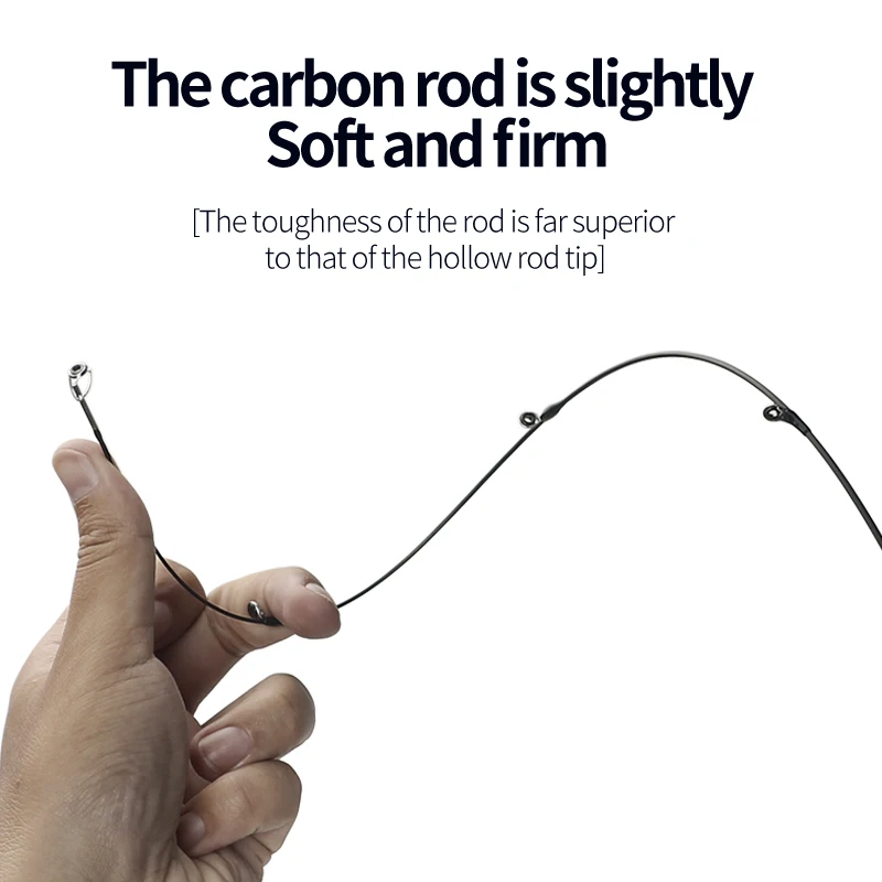 LINNHUE wholesale UL fishing rods solid carbon rod 2 sections suit for casting spinning fishing reels 1.68-2.1m good quality