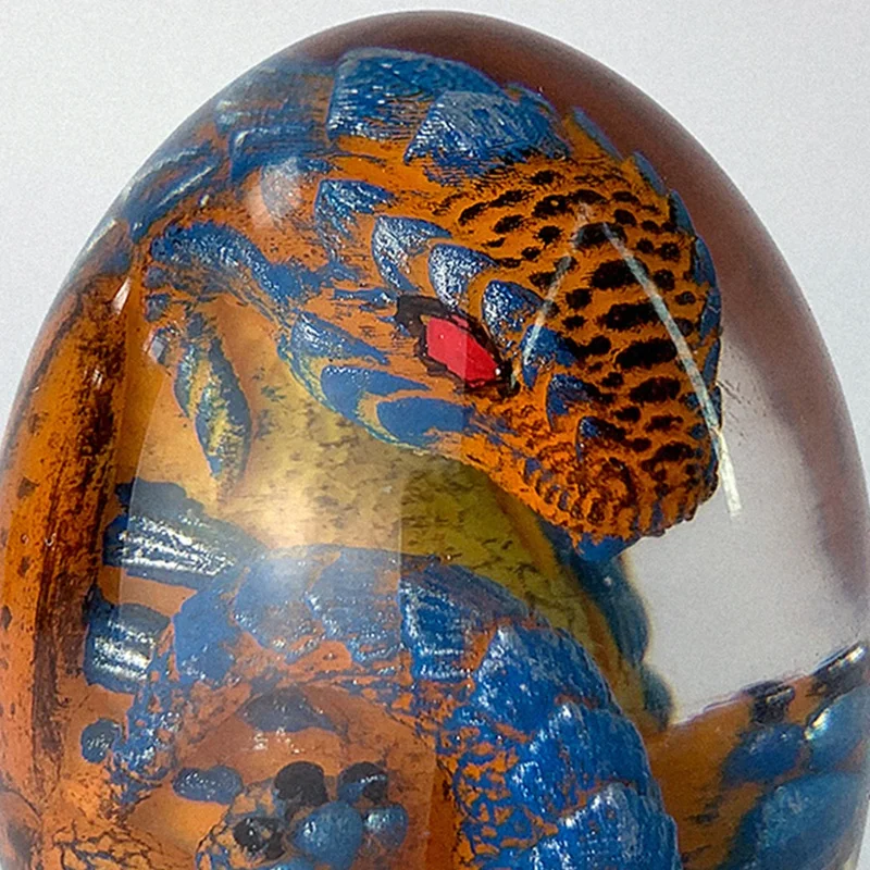 Resin Dragon Egg Crafts Luminous transparent ornaments animal statue folk crafts desk decoration