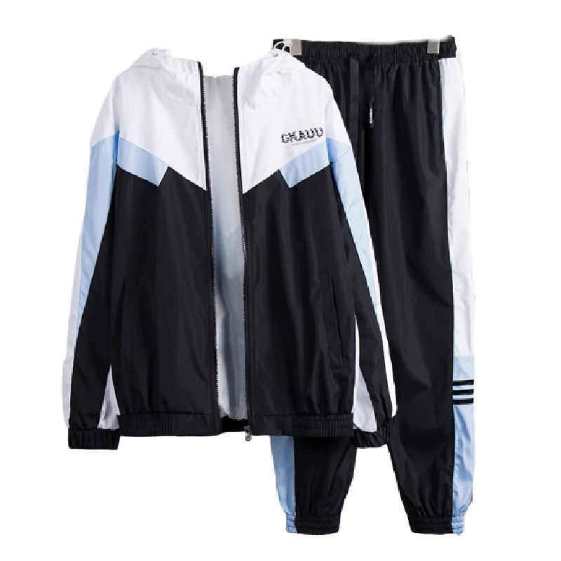 
Two Piece Set Women Sports Clothing Womens 2 Piece Outfit Plain Dyed Full Length Japan Style 1pc/1opp Bag Knitting Nonwoven 