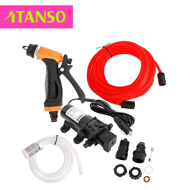 Portable High Pressure Car Washer Pump DC 12V 100W Self-Priming Quick Car Cleaning Wash Pump