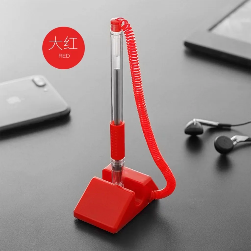 Customized logo fixed signature pen bank counter pen desktop paste neutral pen