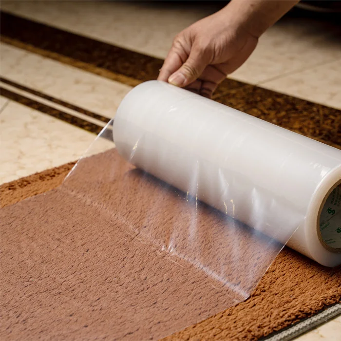 Adhesive Painting Protection Floor/ Carpet Pre-Taped Easy Removal Tape Masking Protective Film