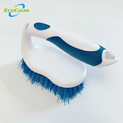EcoClean Factory BSCI Customized logo Comfort Grip scrub brush,  tile grout  brush,  floor and corner Scrubber Brush