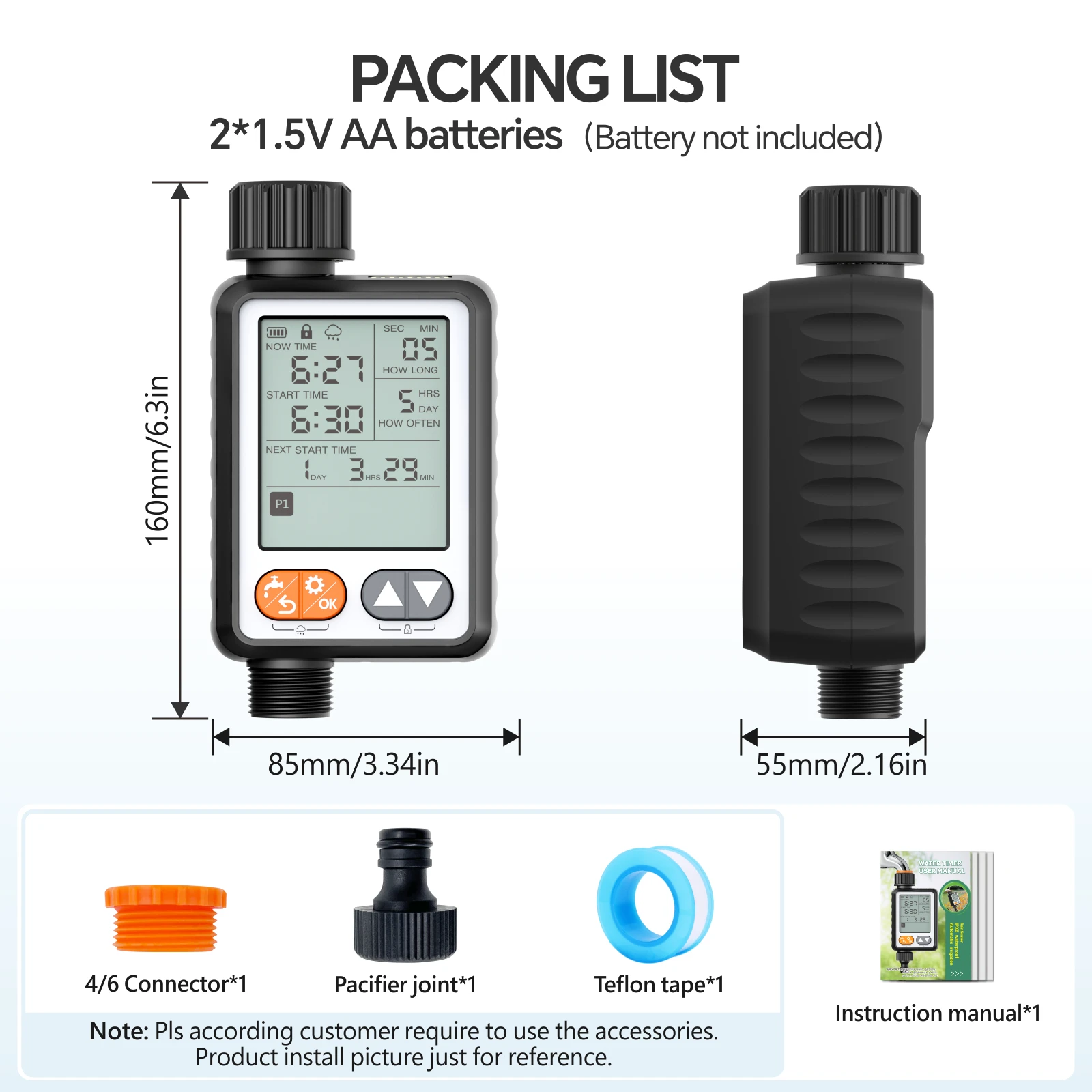 Garden Watering Timer Automatic Watering Device With 10 Program Individually Setup Watering Controller