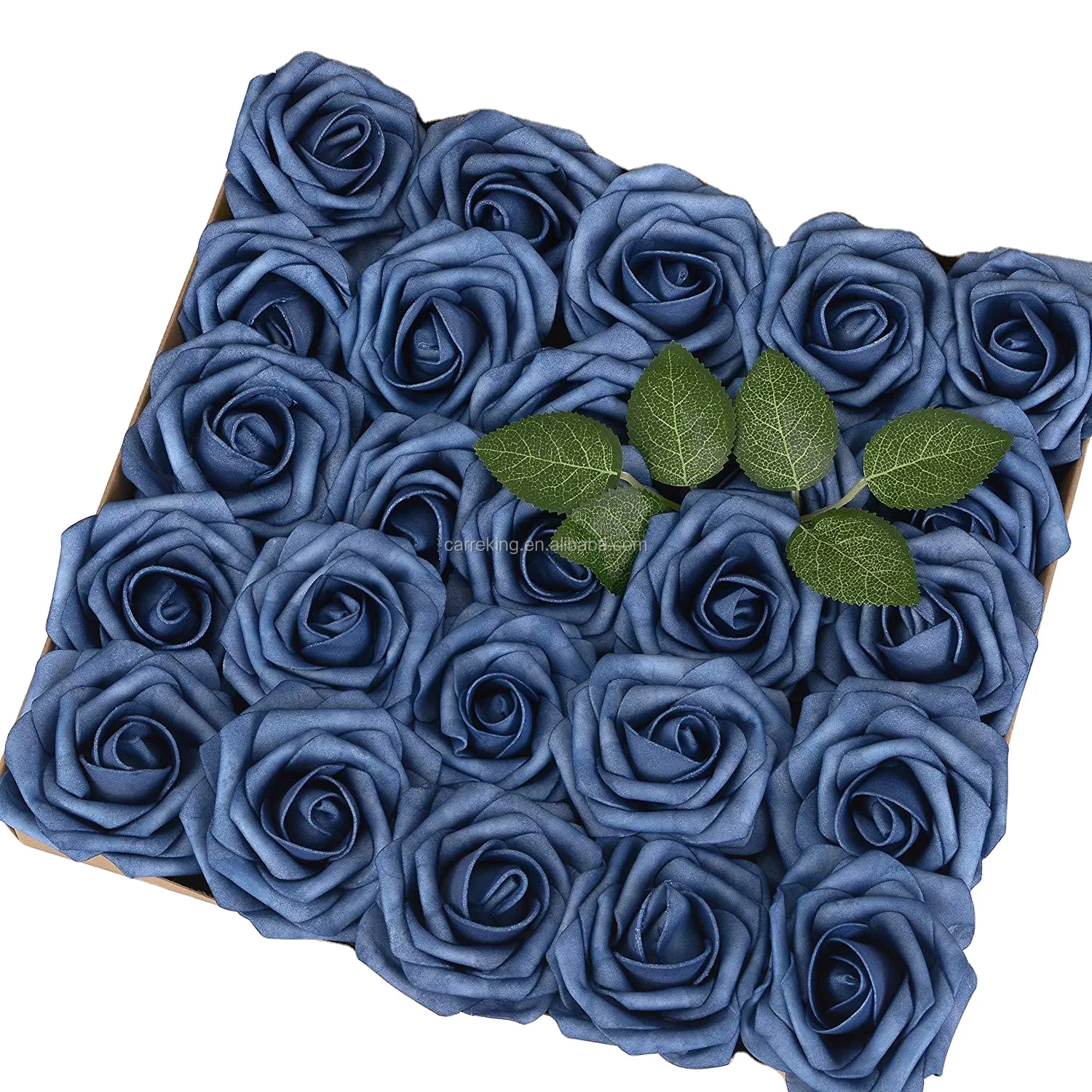 Artificial Flower Rose Real Looking Artificial Roses w/Stem bridal bouquet holder for Wedding