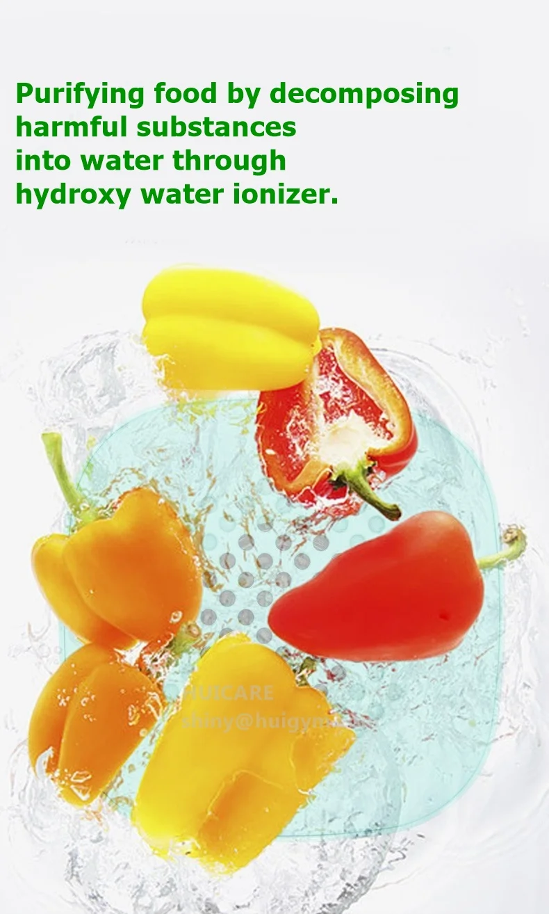 Home Kitchen Mini Smart Usb Rechargeable Wireless Water Ion Fruit Vegetable Food Cleaner Washer Purifier