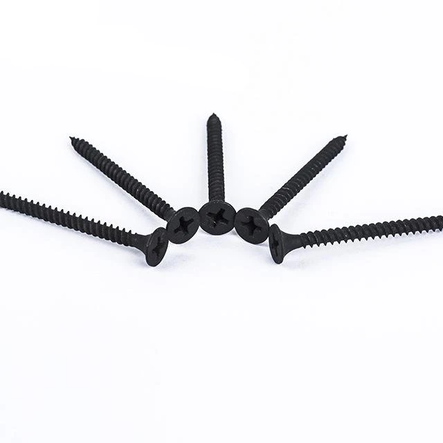 fastener screw fine/course thread  drywall screw  black/grey phosphated