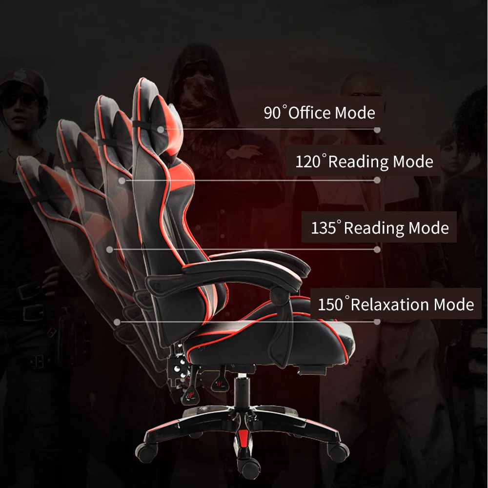Регулируемые аксессуары ONLEAP CSJ02RD Черный массажный игровой стул Razer