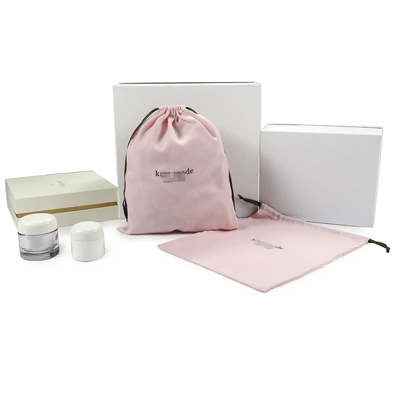 Custom Logo Pink denim bag  High Quality Canvas Gift Drawstring Bag  Cotton pouch handbag dust bag for shoe