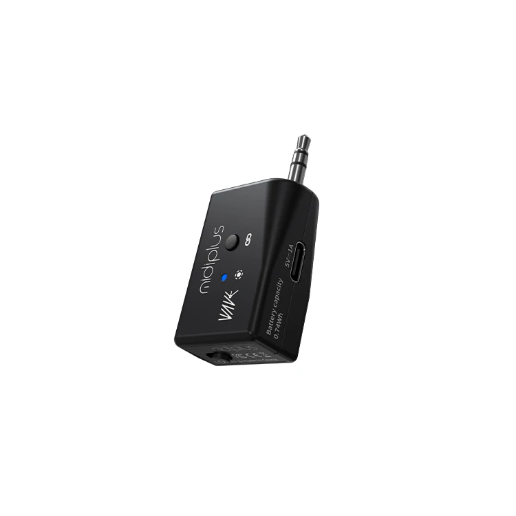 Midiplus Wave 2.4 GHz Electric Blowpipe Wireless Transmitter Receiver Musical Instrument Bluetooth Connection Cable Transceiver