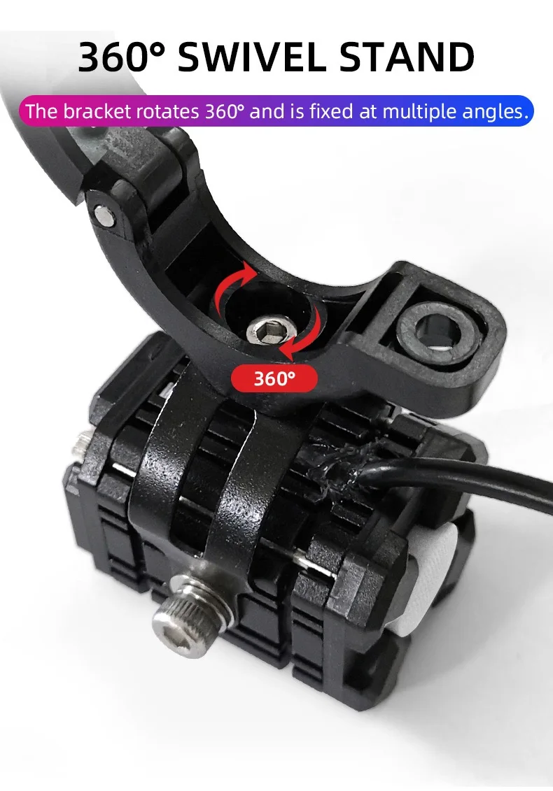 Universal Motorcycle LED Headlight Projector Lens Dual Color ATV Scooter Driving Light Motor Spotlight LED