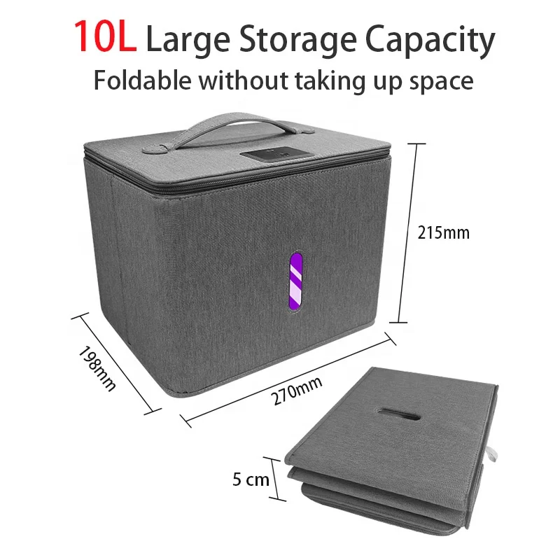 Портативная дезинфекционная коробка EPA 280nm UVC Светодиодная лампа для семейного путешествия Высокоэффективная легко переносная складная сумка