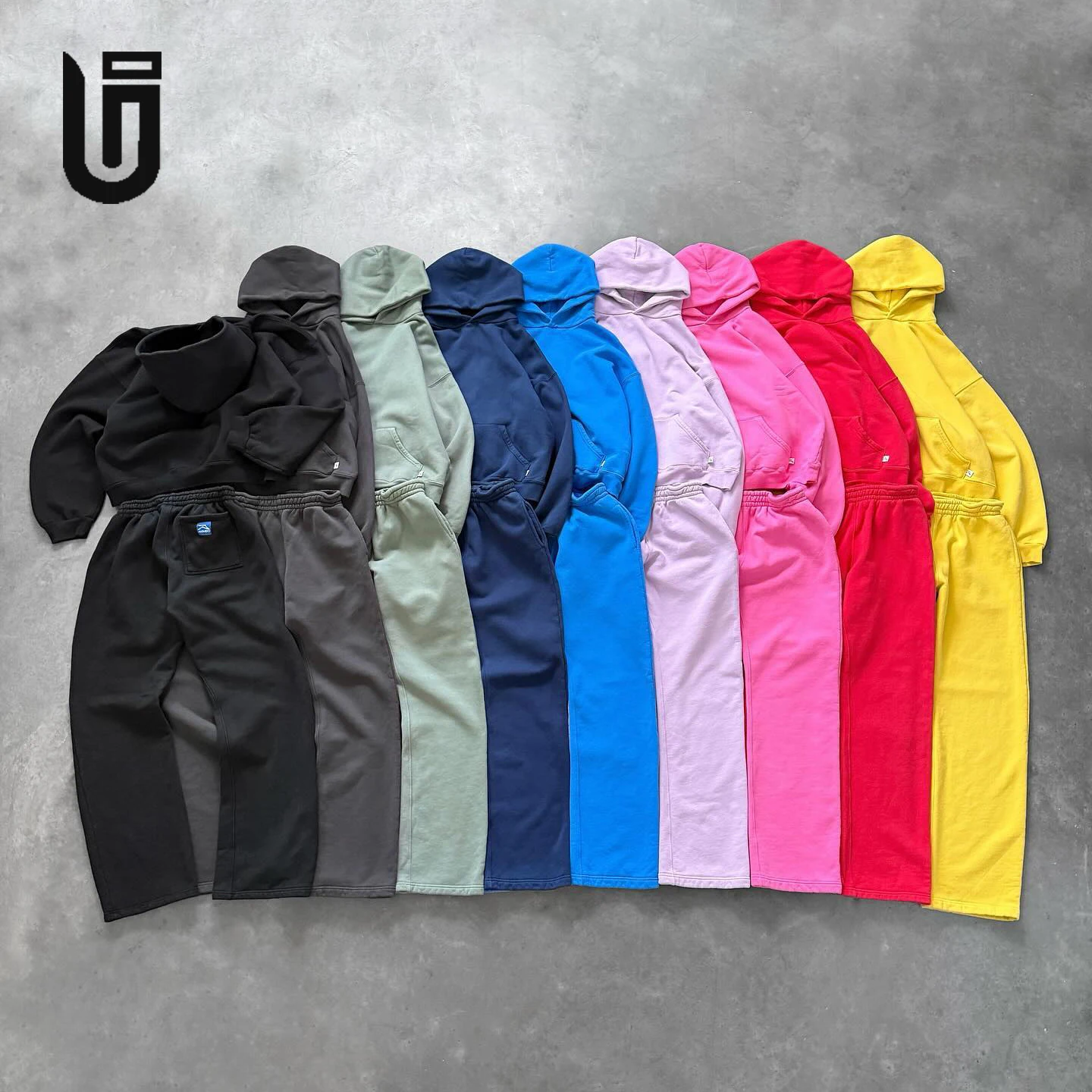 Wholesale High Quality Baggy Sweatpants And Hoodies Ssets Custom Sweatsuit Sports Oversized Plain Blank Cotton Tracksuits