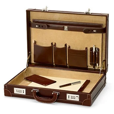 Customization Vintage Style Leather handmade Briefcase Suitcase Luxury Crazy Horse PU Messenger Bags